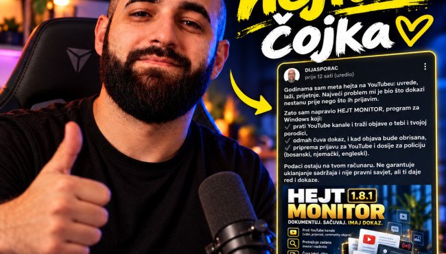 Nemojte hejtat čojka